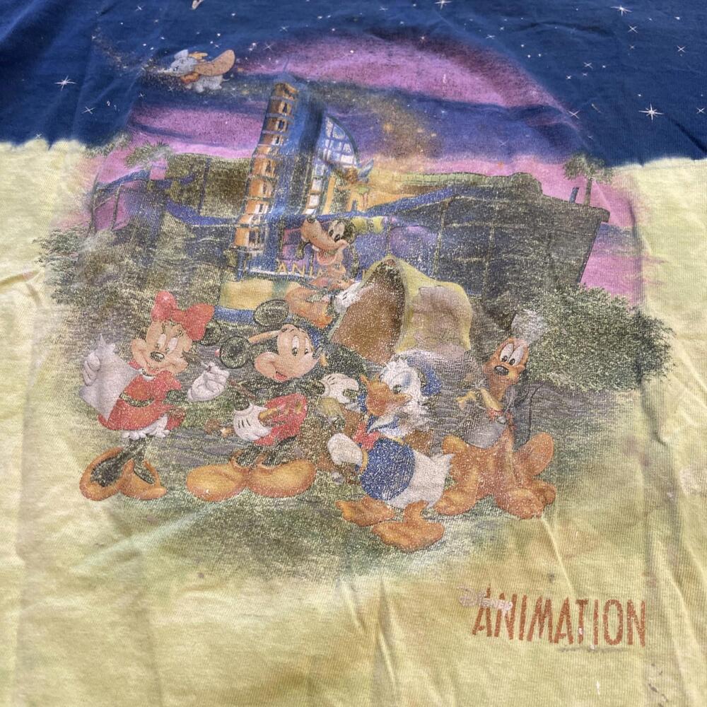 DISNEY ANIMATION California Adventure All Over Print MICKEY MOUSE Size M H74 - Picture 4 of 9